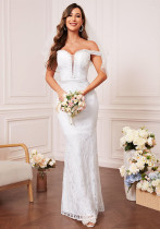 Women Off-Shoulder Dreamy Party Sexy Mermaid Evening Dress Women Off-Shoulder Dreamy Party Sexy Mermaid Evening Dress