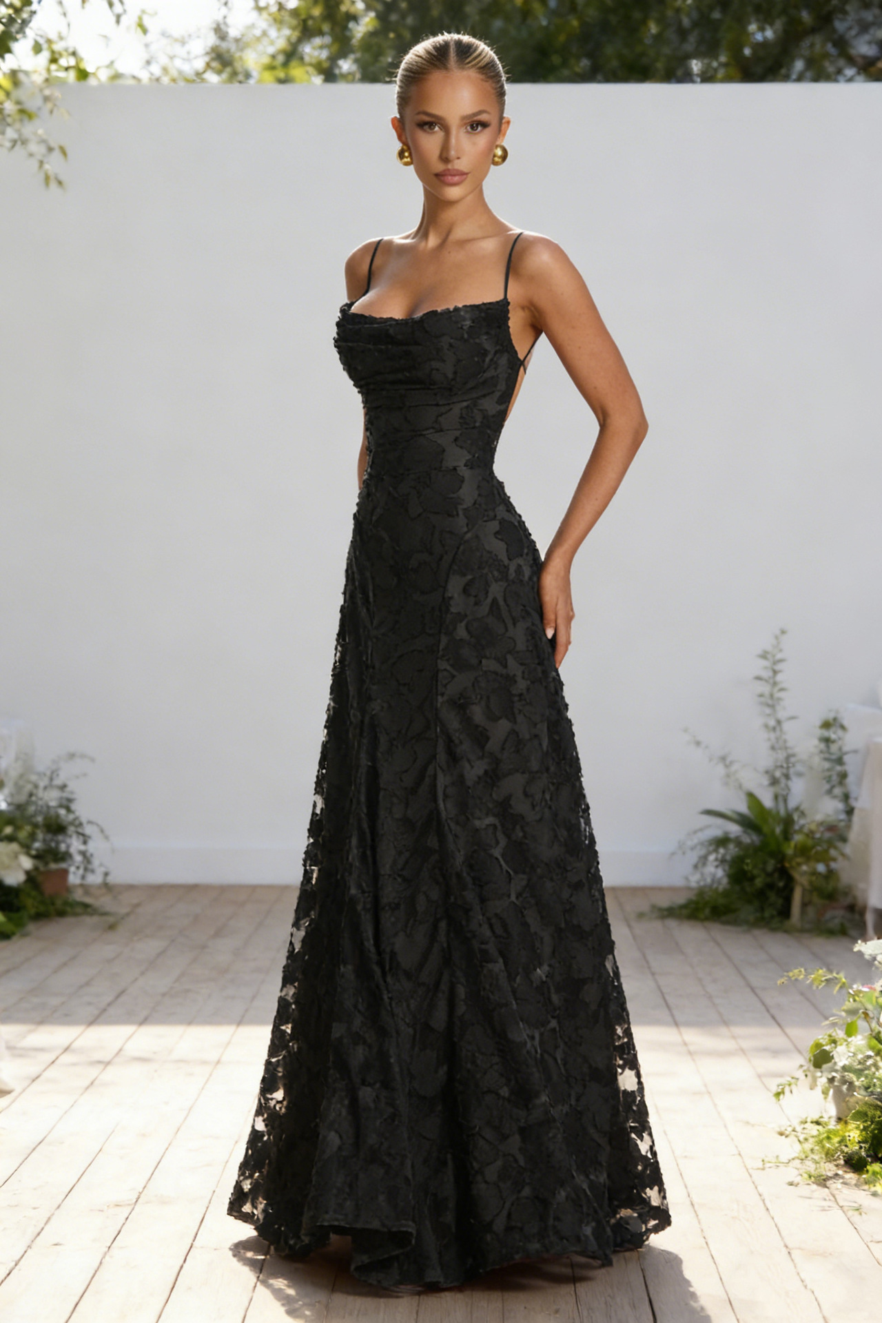Women Burgunry Sexy Maxi Dress