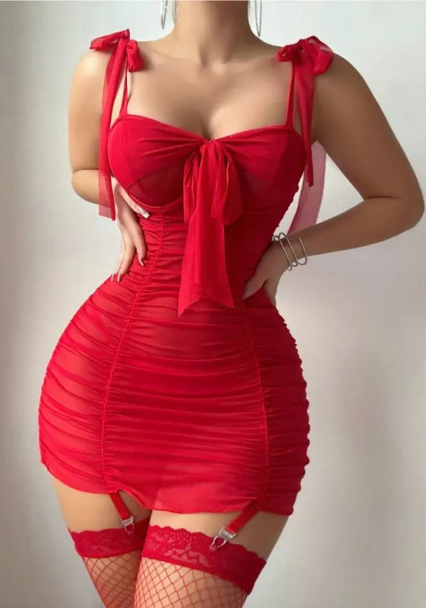 Women Valentine's Day Bow-Tie Sexy Stockings