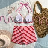 Women Striped Sexy Two-Piece Bikini Swimsuit