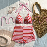 Women Striped Sexy Two-Piece Bikini Swimsuit