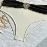 Women Sexy Scalloped Trim Two-Piece Bikini Swimsuit
