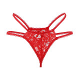 Plus Size Sexy Deep-V Open-Back Garter Three-Piece Lingerie Set