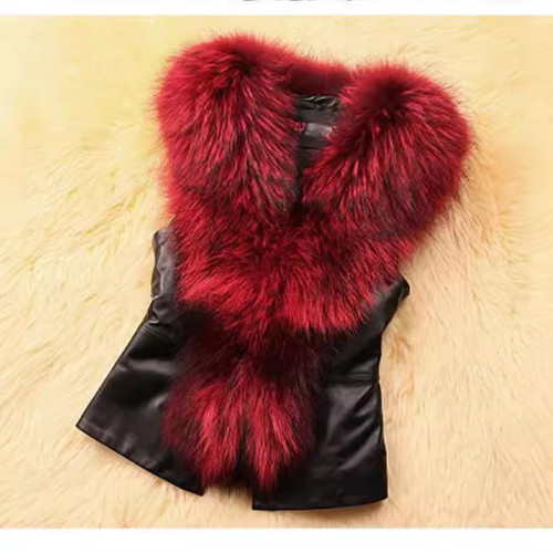 Autumn / Winter Women Faux Fur Slim-Fit Vest Jacket