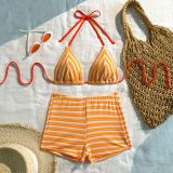 Women Striped Sexy Two-Piece Bikini Swimsuit