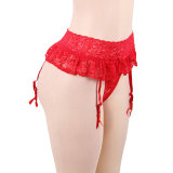 Plus Size Garter & Panty Lingerie Set