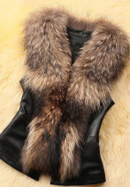 Autumn / Winter Women Faux Fur Slim-Fit Vest Jacket