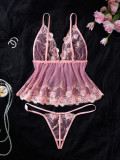 Spring / Summer Embroidered Lace See-Through Sexy Lingerie