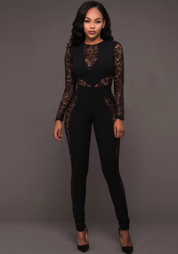 Women Sexy Lace Jumpsuit