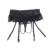 Plus Size Garter & Panty Lingerie Set