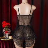 Lace See-Through Seductive Strap Pajama Lingerie Set