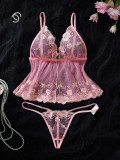 Spring / Summer Embroidered Lace See-Through Sexy Lingerie