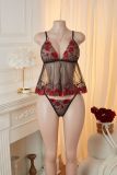 Spring / Summer Embroidered Lace See-Through Sexy Lingerie