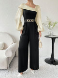 Women Spring/Autumn Long-Sleeved Casual Jumpsuit