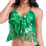 Women Jazz Sexy Sequin Top