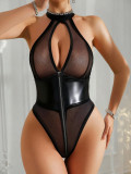 Women Pu-Leather Sexy Lingerie