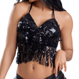 Women Jazz Sexy Sequin Top