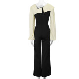 Women Spring/Autumn Long-Sleeved Casual Jumpsuit