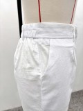 Plus Size Women Casual Button Pocket Shirt and Shorts Two-Piece Set
