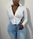 Women's Fashion Low Back Cut-Out Sexy Shirt