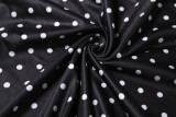 Fall/Winter Women's Sexy Slim U-Neck Low Back Polka Dot Strap Dress