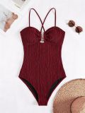 Women's Elegant Tie-Strap One-Piece Swimsuit
