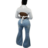 Women's Fashion Low Back Cut-Out Sexy Shirt