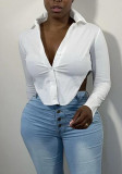 Women's Fashion Low Back Cut-Out Sexy Shirt