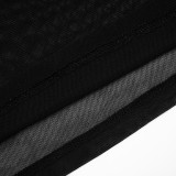 Winter Women's Solid Color Slim Sexy Off-Shoulder Patchwork Evening Dress