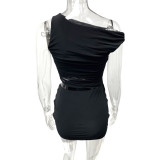 Women Summer Hollow-Out Mesh Patchwork Bodycon Dress