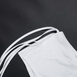 Women Round Neck Long-Sleeved Letter Print T-Shirt Blessed Shorts Two-Piece Set