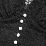 Women Spring Sexy Elegant V-Necklace Long-Sleeve Bodysuit