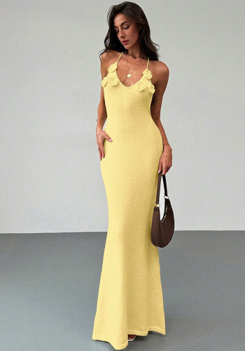 Women Solid Sexy Strappy Beach Cover-Up Bikini Beach Dress