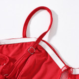 Women sequined see-through mesh patchwork dress