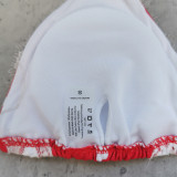 Women Sexy Lace Polka Dot Lace-Up Two Pieces Swimwear