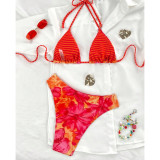 Women Printed Sexy Tie-Up Bikini Two-Piece Swimwear