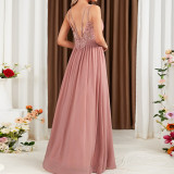 Women Camisole Solid Formal Party Pleated Maxi Dress