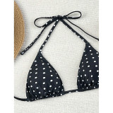 Women Sexy Polka Dot Print Bikini Holidays Beach Two Pieces Swimwear