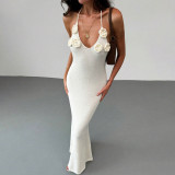Women Solid Sexy Strappy Beach Cover-Up Bikini Beach Dress