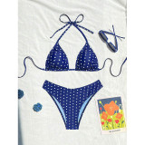 Women Sexy Polka Dot Print Bikini Holidays Beach Two Pieces Swimwear