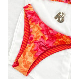 Women Printed Sexy Tie-Up Bikini Two-Piece Swimwear