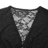 Women Spring Sexy Elegant V-Necklace Long-Sleeve Bodysuit