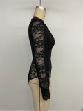 Women Spring Sexy Elegant V-Necklace Long-Sleeve Bodysuit