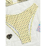 Women Sexy Polka Dot Print Bikini Holidays Beach Two Pieces Swimwear