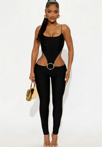 Women’s Sexy Hollow-Out Strap Tight-Fitting Jumpsuit
