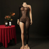 Sexy Leopard Print Lingerie Sexy Jumpsuit