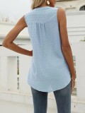 Plus Size Casual Holiday Elegant V-Neck Sleeveless Blouse