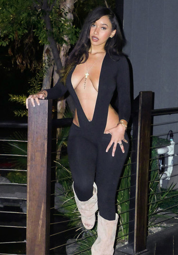 Women’s Sexy Deep V-Neck Long Sleeve Cut-Out Jumpsuit