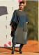 Color-Block Patchwork Irregular Pocket Loose Denim Dress