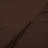 Spring Women’s Solid Color Casual Elegant Round Neck Sleeveless Ruched Maxi Dress